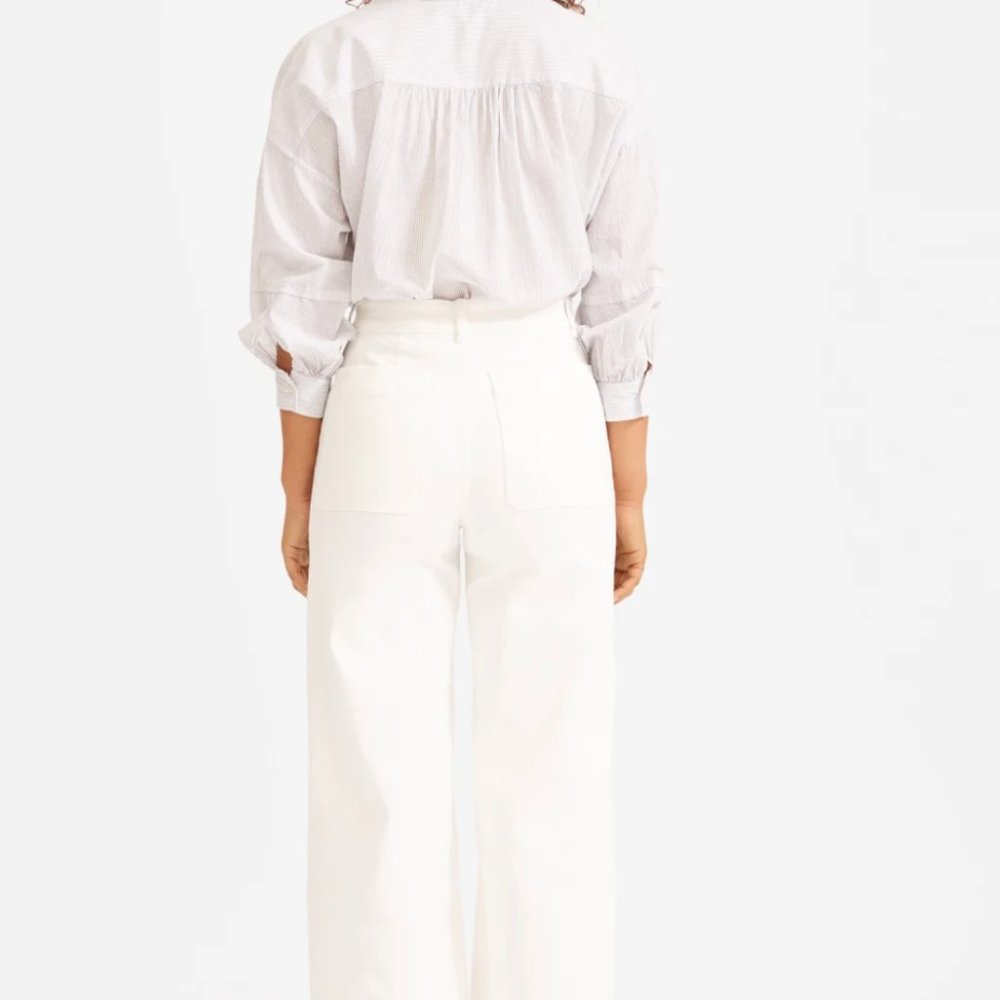 Everlane White Wide Leg Crop